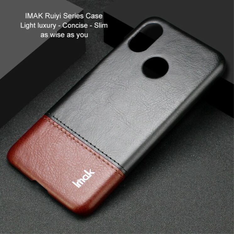Захисний чохол IMAK Leather Series для Xiaomi Mi 8 - Black / Brown (139845BZ) Захисний чохол IMAK Leather Series для Xiaomi Mi 8 - Black / Brown: фото 2 з 5