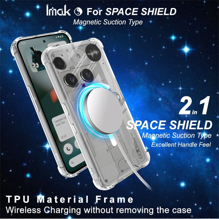 Защитный чехол IMAK Space Shield MagSafe для Nothing Phone (3) - Transparent: фото 3 из 9