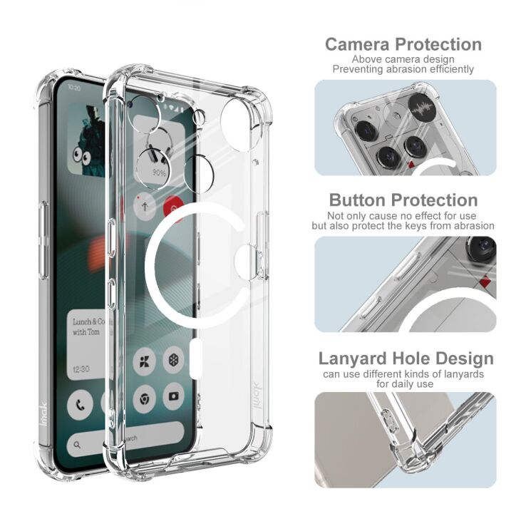 Защитный чехол IMAK Space Shield MagSafe для Nothing Phone (3) - Transparent: фото 5 из 9