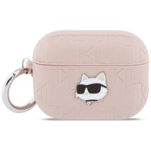 Захисний чохол Karl Lagerfeld Monogram Choupette Head для AirPods Pro 3 (KLAP3PGCHPP) - Pink: фото 1 з 4