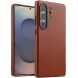 Защитный чехол MELKCO Leather Back Cover (with MagSafe Support) для Samsung Galaxy S25 Ultra (S938) - Brown (374591Z). Фото 1 из 6