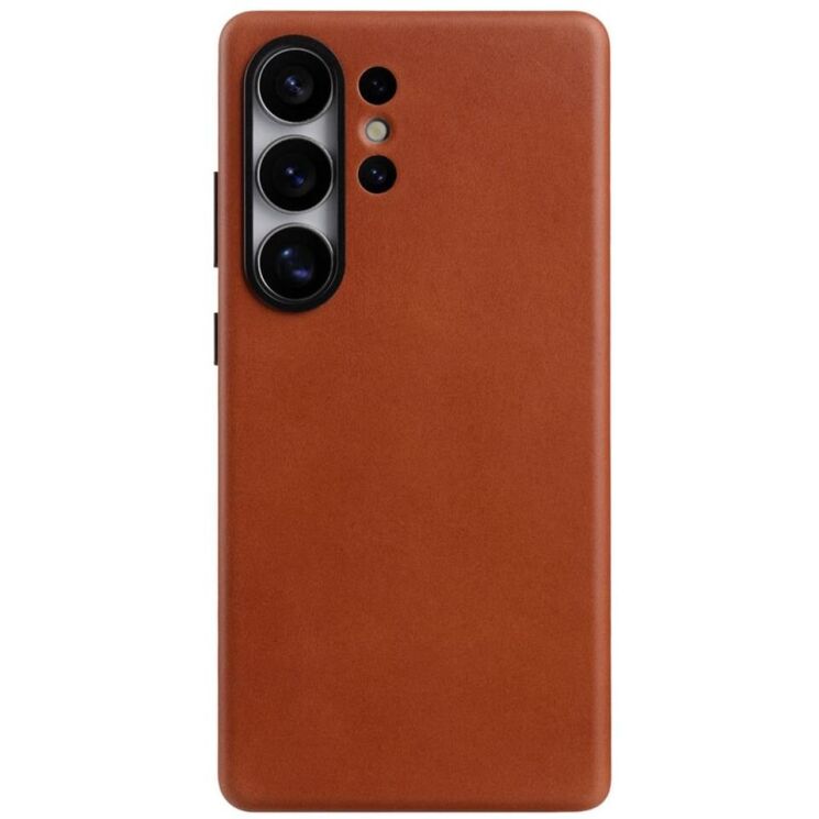 Защитный чехол MELKCO Leather Back Cover (with MagSafe Support) для Samsung Galaxy S25 Ultra (S938) - Brown: фото 2 из 6