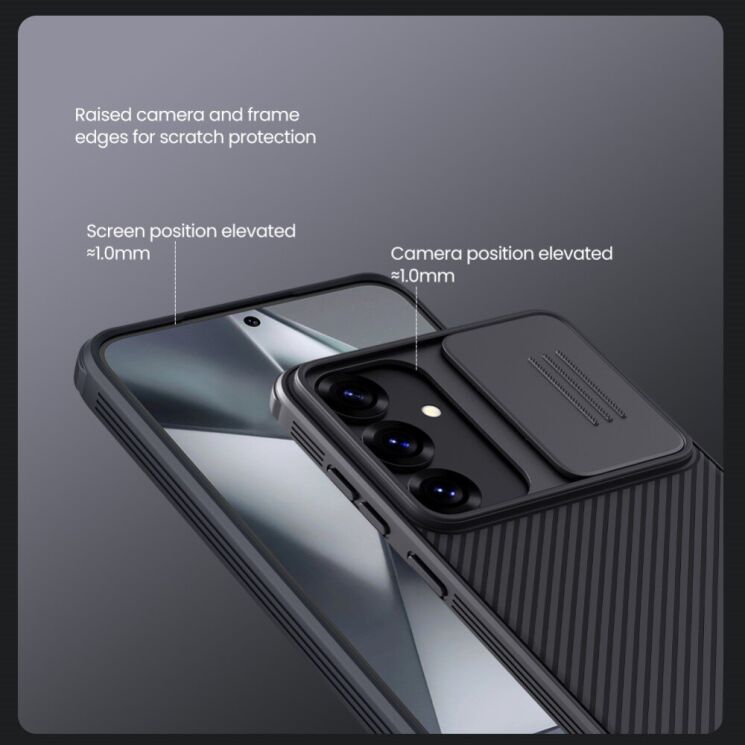 Защитный чехол NILLKIN CamShield Pro для Samsung Galaxy S25 Plus (S936) - Black: фото 12 из 17