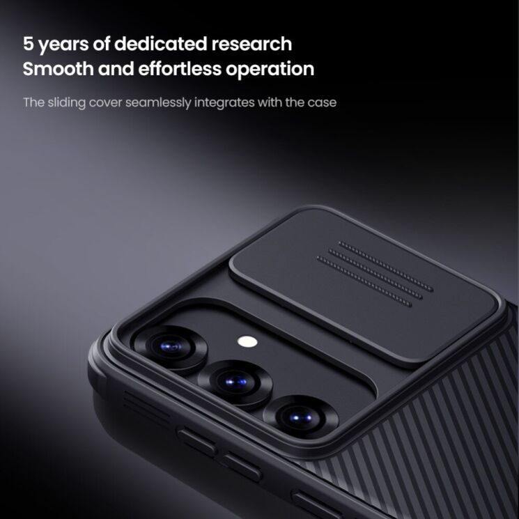 Защитный чехол NILLKIN CamShield Pro для Samsung Galaxy S25 Plus (S936) - Black: фото 9 из 17