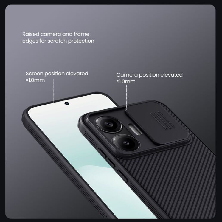 Захисний чохол NILLKIN CamShield Pro для Xiaomi Poco F7 - Black: фото 11 з 16