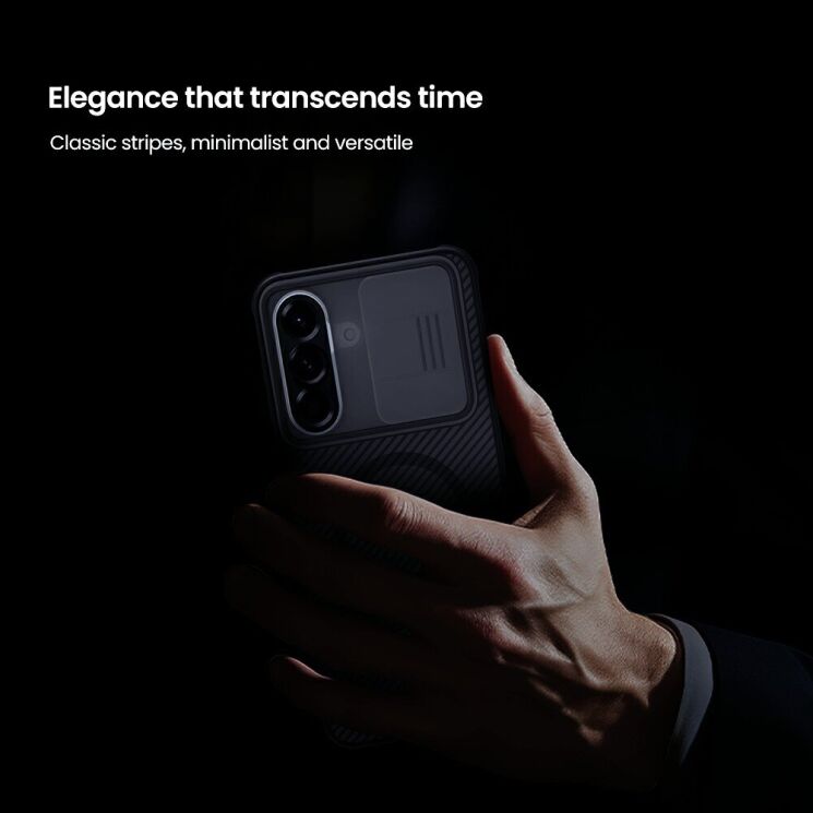 Защитный чехол NILLKIN CamShield Pro Magnetic (Clear Version) для Samsung Galaxy A57 (A576) - Transparent Black: фото 12 из 16