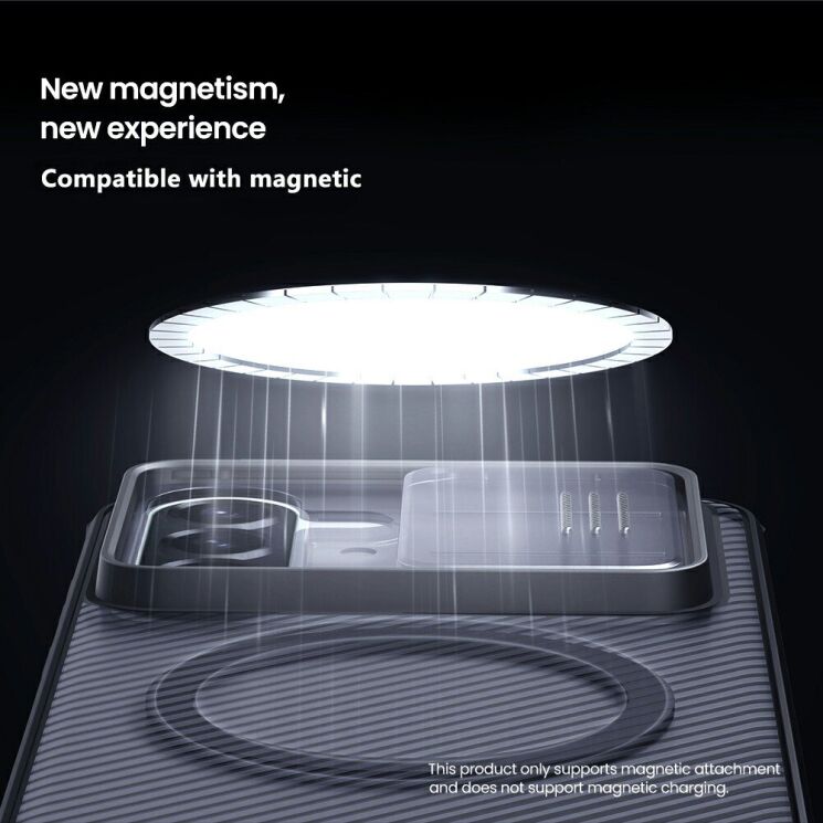 Защитный чехол NILLKIN CamShield Pro Magnetic (Clear Version) для Samsung Galaxy A57 (A576) - Transparent Black: фото 13 из 16