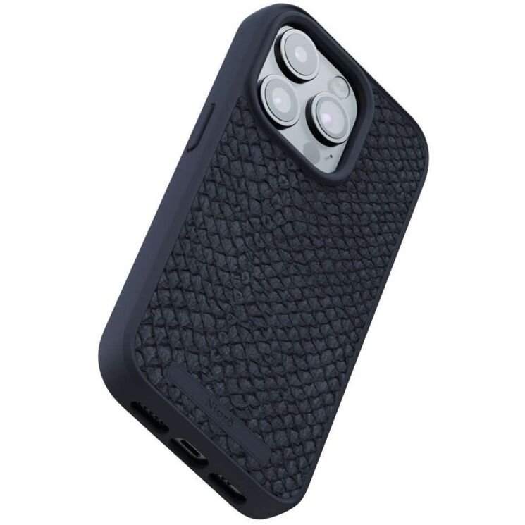 Защитный чехол Njord Salmon Leather MagSafe для Apple iPhone 15 Pro NA53SL00 - Black: фото 6 из 17