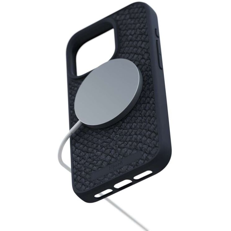 Защитный чехол Njord Salmon Leather MagSafe для Apple iPhone 15 Pro NA53SL00 - Black: фото 4 из 17