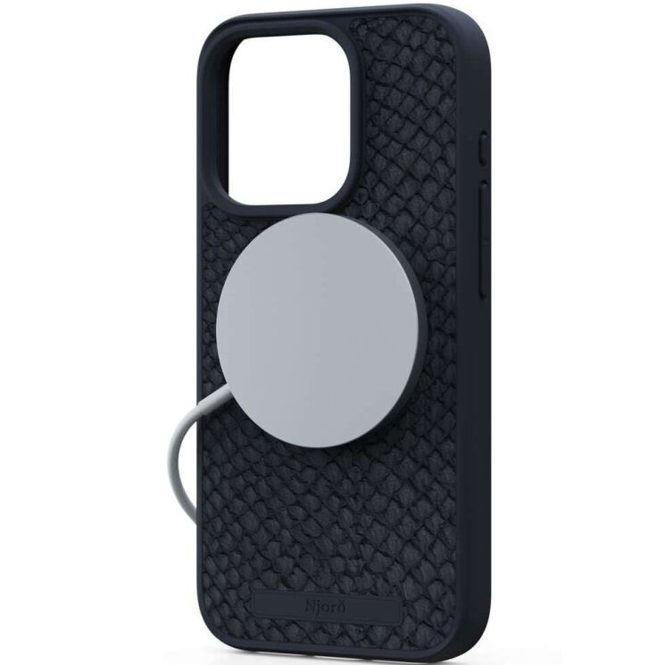 Защитный чехол Njord Salmon Leather MagSafe для Apple iPhone 15 Pro NA53SL00 - Black: фото 2 из 17