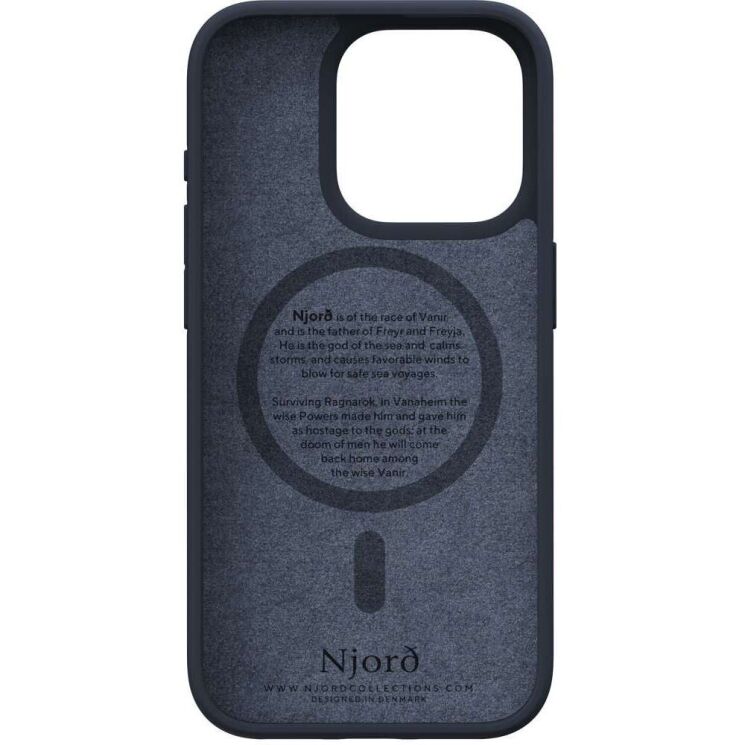 Защитный чехол Njord Salmon Leather MagSafe для Apple iPhone 15 Pro NA53SL00 - Black: фото 8 из 17