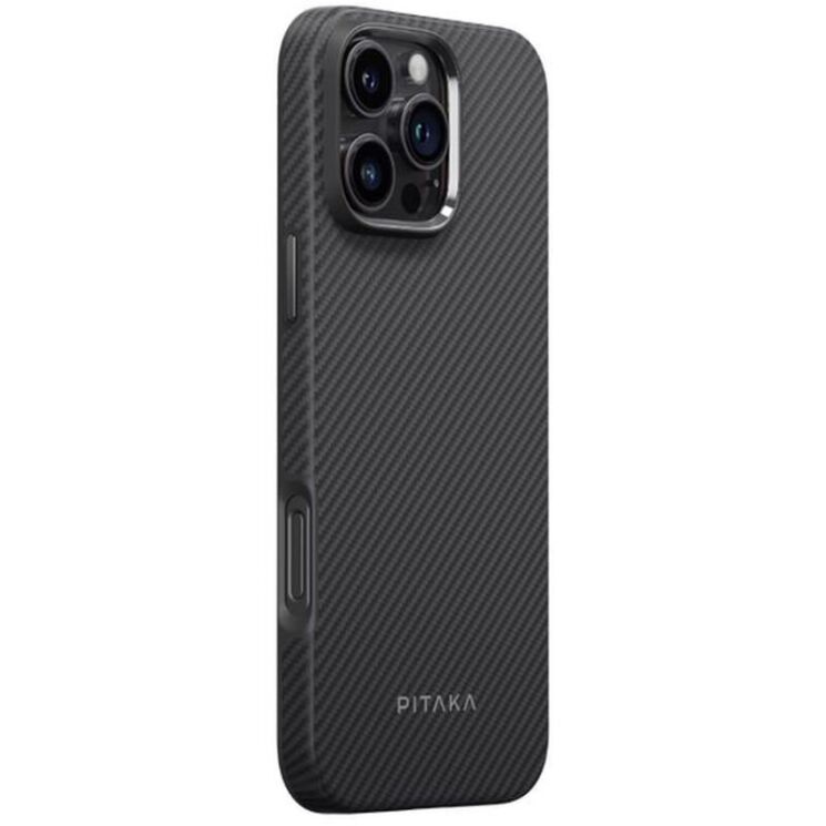 Захисний чохол Pitaka Military-Grade для Apple iPhone 16 Pro (KI1601PPA) - 600D Black / Grey: фото 3 з 11