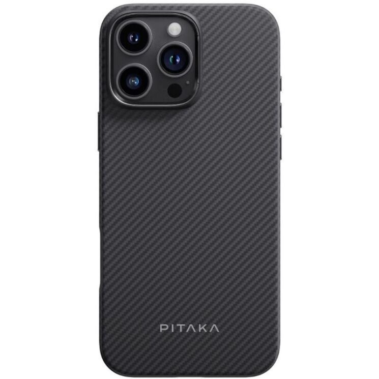 Захисний чохол Pitaka Military-Grade для Apple iPhone 16 Pro (KI1601PPA) - 600D Black / Grey: фото 2 з 11