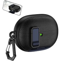 Защитный чехол Reframe Leather Texture для Huawei FreeBuds Pro 5 - Black / Dark Blue: фото 1 из 8