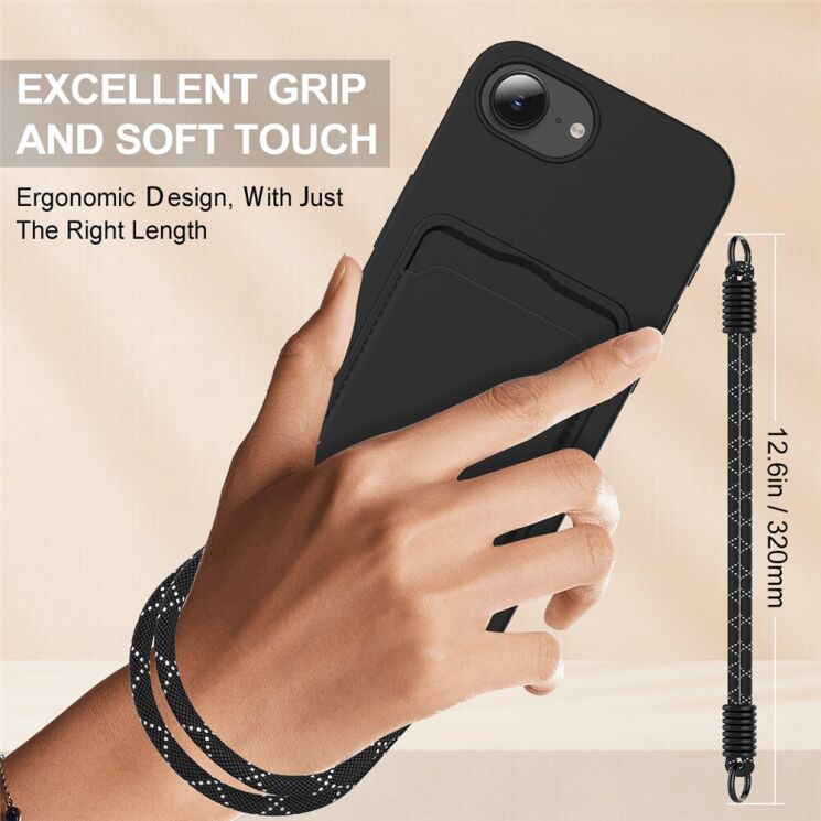 Захисний чохол Reframe Silicone Holder для Apple iPhone 16e - Black: фото 3 з 7