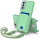 Захисний чохол Reframe Silicone Holder для Samsung Galaxy S21 FE (G990) - Green (240233G). Фото 1 з 8