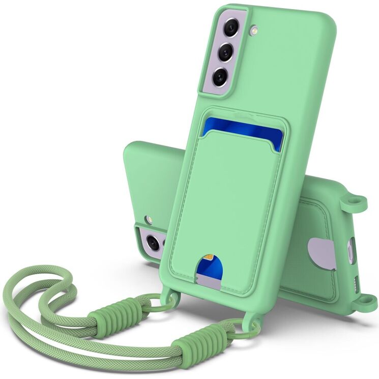 Захисний чохол Reframe Silicone Holder для Samsung Galaxy S21 FE (G990) - Green: фото 1 з 8