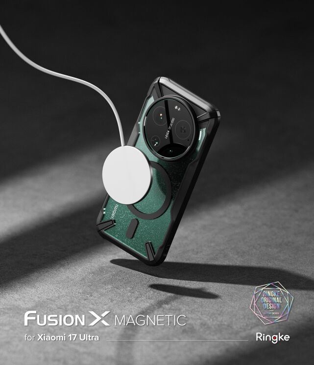 Защитный чехол Ringke Fusion X Magnetic для Xiaomi 17 Ultra (8800328818965) - Black: фото 2 из 18