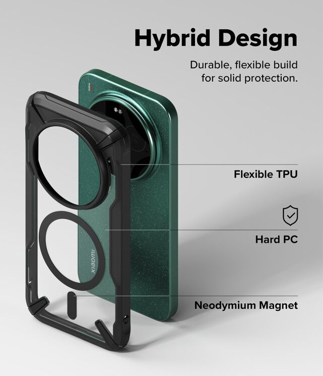 Защитный чехол Ringke Fusion X Magnetic для Xiaomi 17 Ultra (8800328818965) - Black: фото 11 из 18