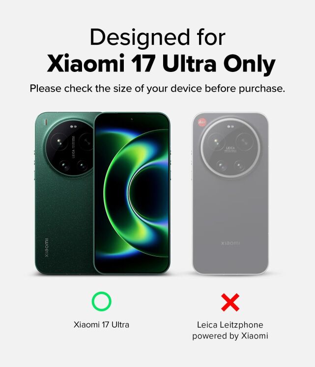 Защитный чехол Ringke Fusion X Magnetic для Xiaomi 17 Ultra (8800328818965) - Black: фото 3 из 18