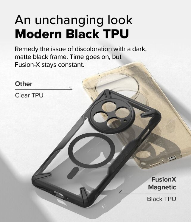 Защитный чехол Ringke Fusion X MagSafe для OnePlus 13 (8800274968028) - Black: фото 7 из 17