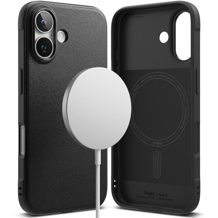 Защитный чехол Ringke Onyx Magnetic (FP) для Apple iPhone 16 (8800274960558) - Black: фото 1 из 16