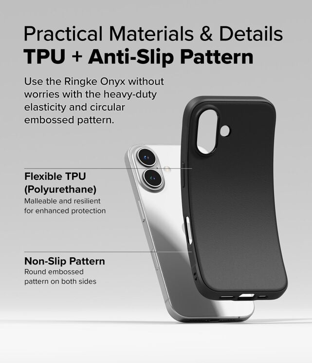 Защитный чехол Ringke Onyx Magnetic (FP) для Apple iPhone 16 (8800274960558) - Black: фото 11 из 16