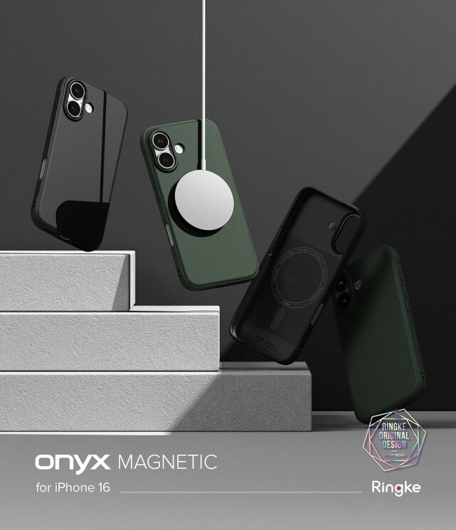 Защитный чехол Ringke Onyx Magnetic (FP) для Apple iPhone 16 (8800274960558) - Black: фото 2 из 16