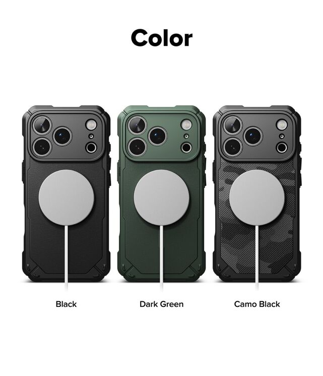Защитный чехол Ringke Rugged Gear Magnetic для iPhone 17 Pro Max (8800328810648) - Camo Black: фото 13 из 14