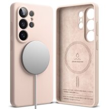 Защитный чехол Ringke Silicone Magnetic для Samsung Galaxy S26 Ultra (S948) 8800328814783 - Pink Sand: фото 1 из 18