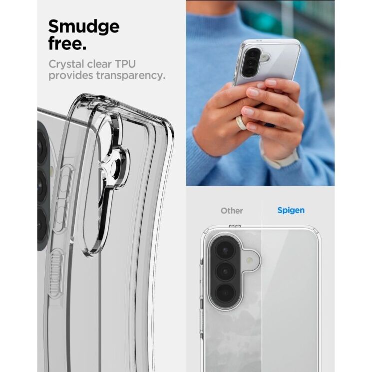 Защитный чехол Spigen Liquid Crystal для Samsung Galaxy A57 (A576) ACS11127 - Crystal Clear: фото 12 из 14