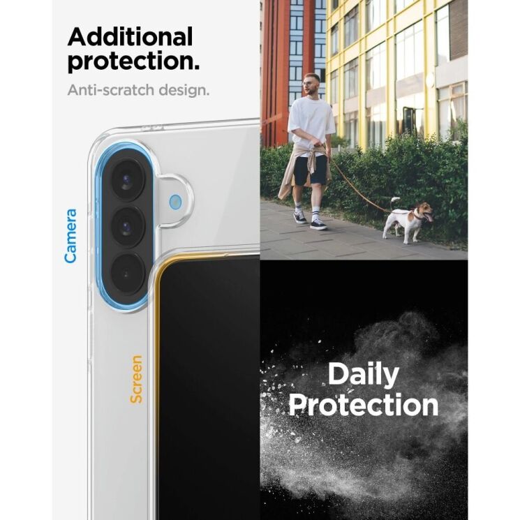 Защитный чехол Spigen Liquid Crystal для Samsung Galaxy A57 (A576) ACS11127 - Crystal Clear: фото 13 из 14