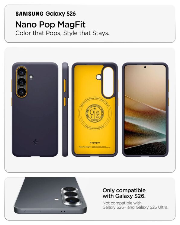 Захисний чохол Spigen Nano Pop (MagFit) для Samsung Galaxy S26 (S942) ACS11067 - Avo Greem: фото 8 з 14