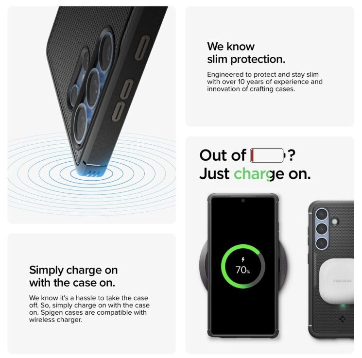 Защитный чехол Spigen (SGP) Core Armor (MagFit) для Samsung Galaxy S25 Plus (S936) ACS08918 - Matte Black: фото 13 из 13