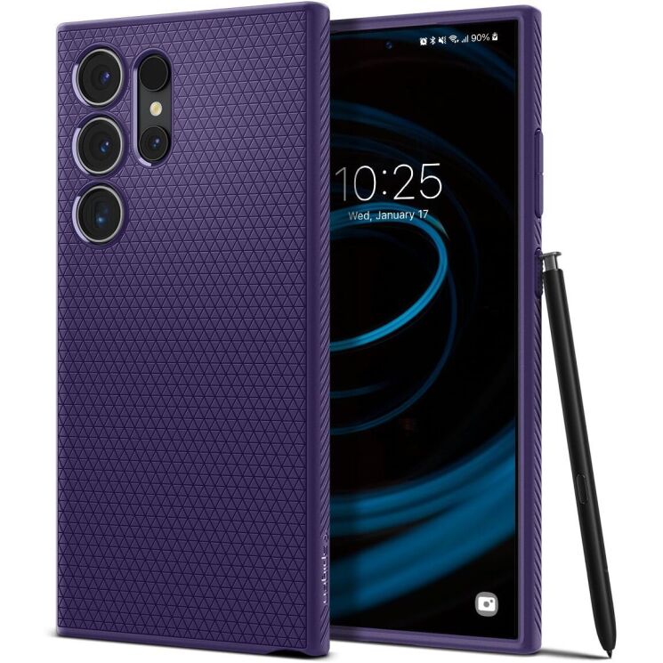 Защитный чехол Spigen (SGP) Liquid Air для Samsung Galaxy S24 Ultra (S928) - Deep Purple: фото 1 из 18