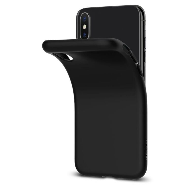 Защитный чехол Spigen SGP Liquid Crystal для Apple iPhone XS - Matte Black: фото 4 из 14