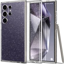 Защитный чехол Spigen (SGP) Liquid Crystal Glitter для Samsung Galaxy S24 Ultra (S928) - Crystal Quartz: фото 1 из 17