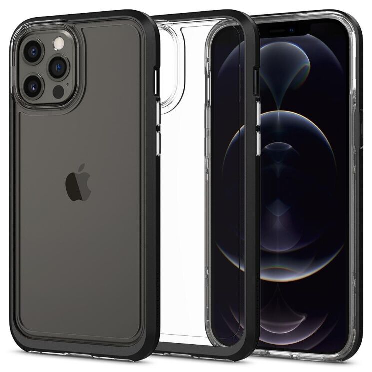 Защитный чехол Spigen (SGP) Neo Hybrid Crystal для Apple iPhone 12 Pro Max - Black: фото 1 из 8
