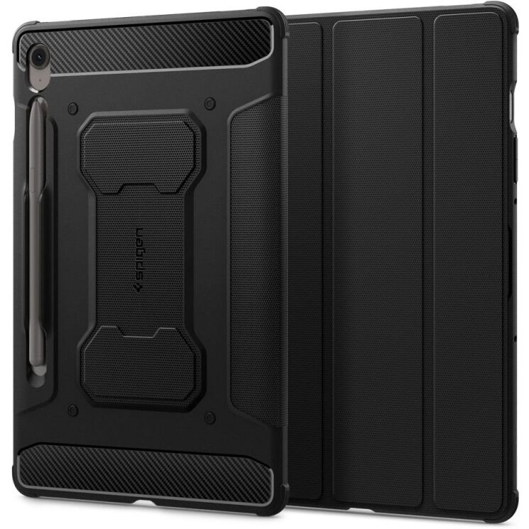 Захисний чохол Spigen (SGP) Rugged Armor Pro для Samsung Galaxy Tab S10 FE Plus (ACS09381) - Black: фото 2 з 17