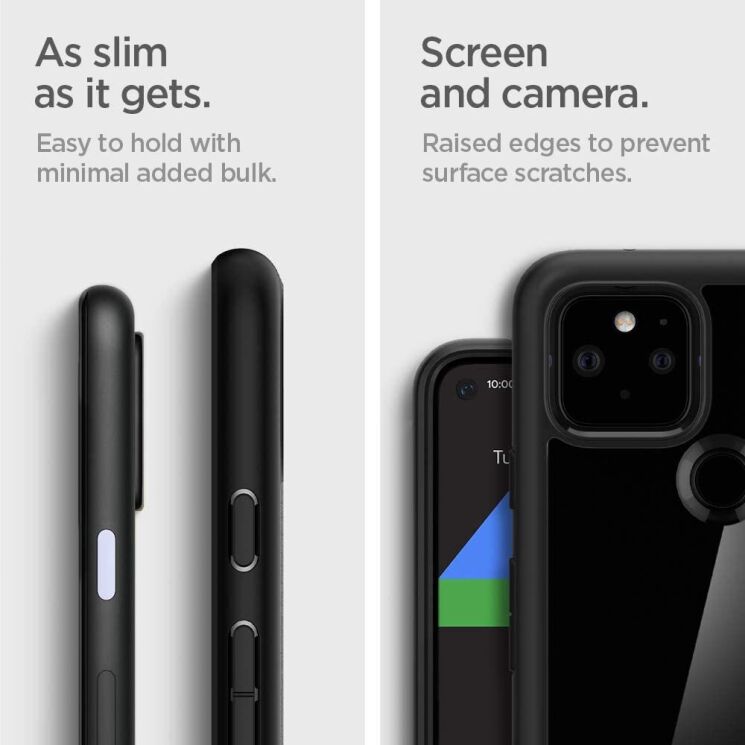 Защитный чехол Spigen (SGP) Ultra Hybrid для Google Pixel 4a 5G - Matte Black: фото 13 из 14