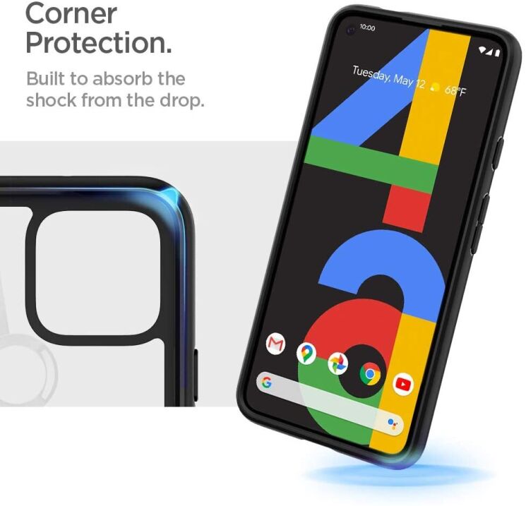 Защитный чехол Spigen (SGP) Ultra Hybrid для Google Pixel 4a 5G - Matte Black: фото 11 из 14