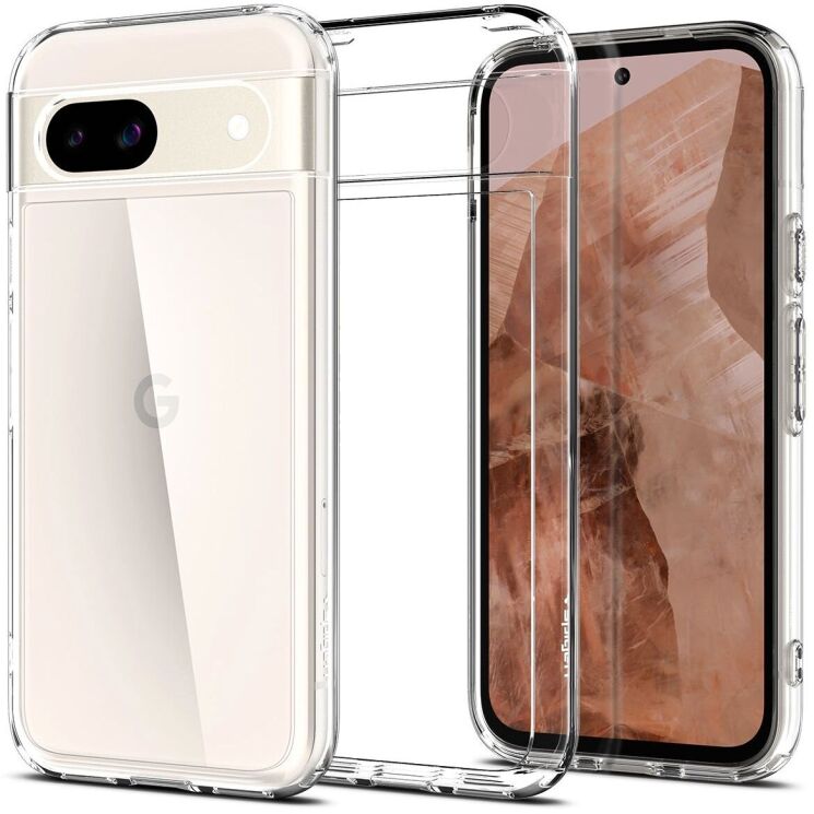 Защитный чехол Spigen (SGP) Ultra Hybrid для Google Pixel 8A - Crystal Clear: фото 1 из 17