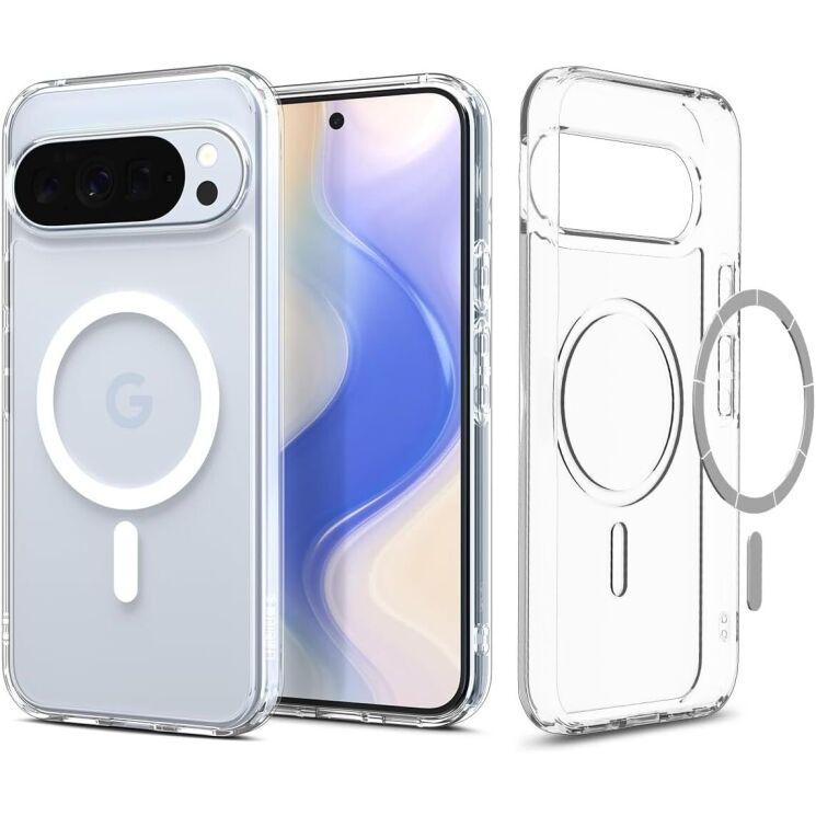 Захисний чохол Spigen (SGP) Ultra Hybrid (MagFit) для Google Pixel 10 Pro Pro XL (ACS09725) - Clear / White: фото 1 з 17