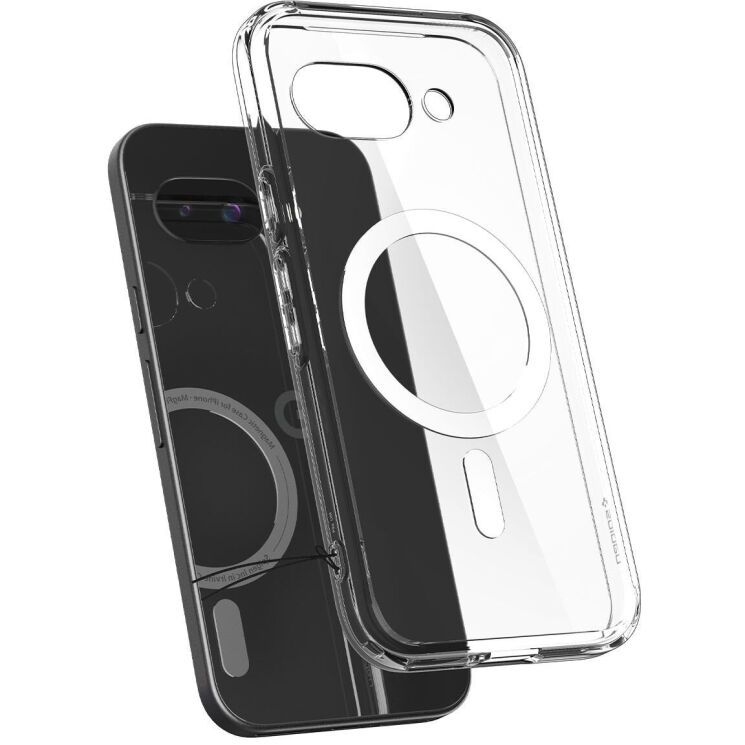 Захисний чохол Spigen (SGP) Ultra Hybrid (MagFit) для Google Pixel 9a (ACS09043) - Clear White: фото 4 з 14