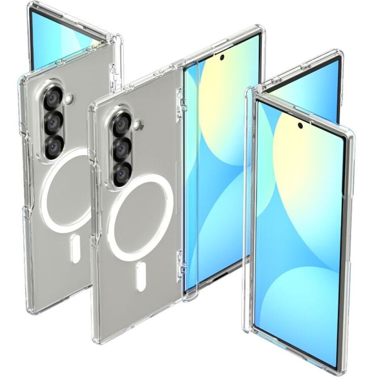 Захисний чохол Spigen (SGP) Ultra Hybrid Pro (MagFit) для Samsung Galaxy Fold 7 (ACS09546) - Clear / White: фото 4 з 22