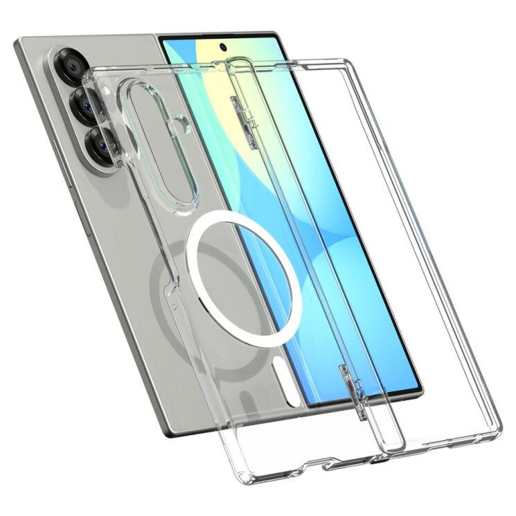 Захисний чохол Spigen (SGP) Ultra Hybrid Pro (MagFit) для Samsung Galaxy Fold 7 (ACS09546) - Clear / White: фото 10 з 22