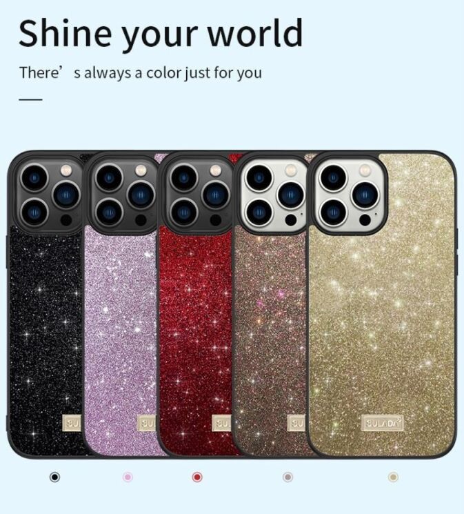 Защитный чехол SULADA Dazzling Glittery для Apple iPhone 16 - MultiColor: фото 4 из 4