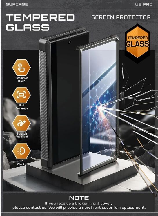 Захисний чохол Supcase Unicorn Beetle Kickstand Case with Screen Protector для Samsung Galaxy Fold 7 (843439159020) - Black: фото 8 з 12