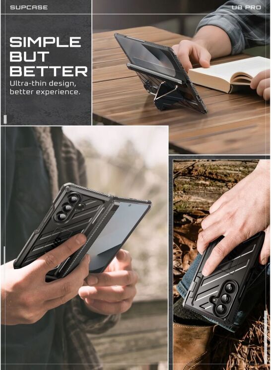 Захисний чохол Supcase Unicorn Beetle Kickstand Case with Screen Protector для Samsung Galaxy Fold 7 (843439159020) - Black: фото 12 з 12