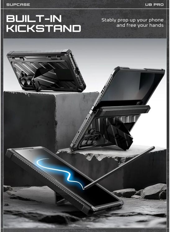 Захисний чохол Supcase Unicorn Beetle Kickstand Case with Screen Protector для Samsung Galaxy Fold 7 (843439159020) - Black: фото 9 з 12